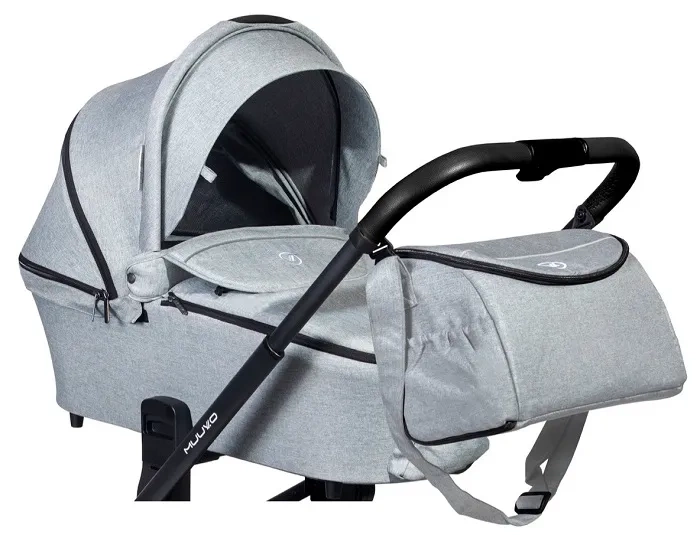 MUUVO Quick - wózek wielofunkcyjny, zestaw 2w1 z gondolą Quick 2.0 standard | Rocky Grey (+ ADAPTERY)