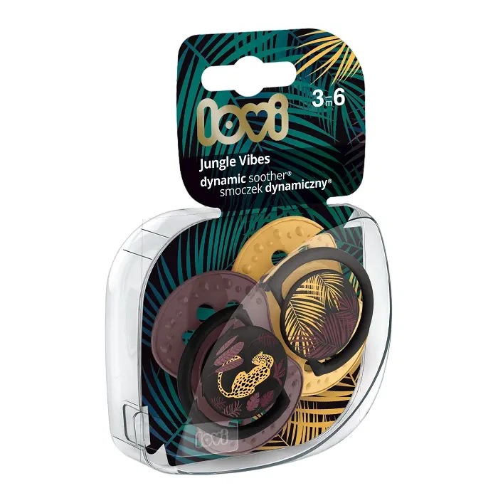 LOVI - smoczek silikonowy dynamiczny JUNGLE GIRL 2 szt. | 3-6 m