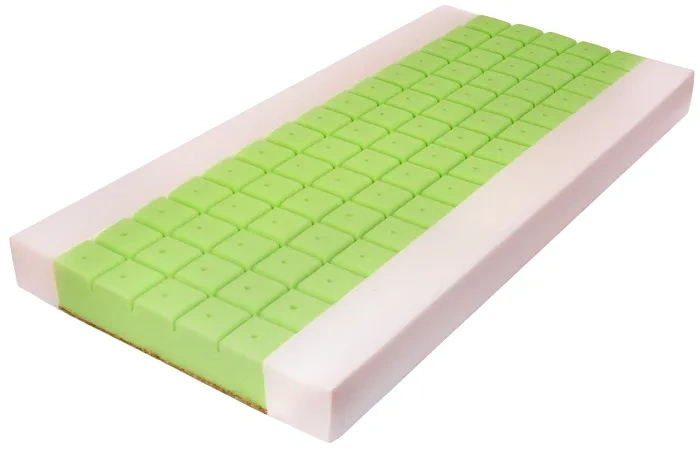 YOONCO - łóżeczko drewniane Iwi z szufladą i barierką + materac Nature | Białe-Buk