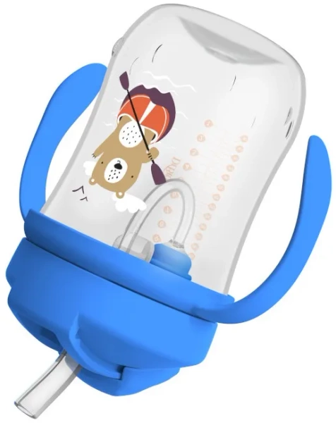 DR BROWN'S - kubek niekapek ze słomką 270 ml, 6 m+ | Niebieski Niedźwiedź