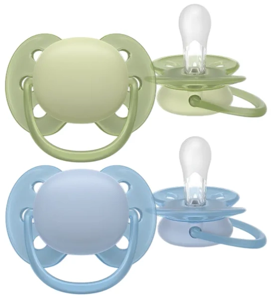 PHILIPS AVENT Ultra Soft - smoczek ortodontyczny 2 szt. | 0-6 m