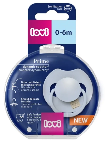 LOVI Prime - smoczek silikonowy dynamiczny 0-6 m | Baby Blue