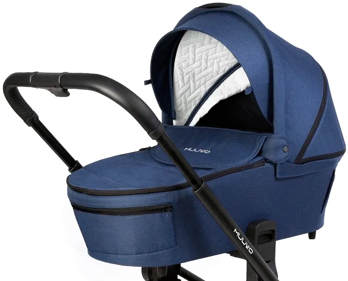 MUUVO Quick SE 2 - wózek wielofunkcyjny, zestaw 2w1 z gondolą Quick 3.0 | Diamond Graphite + Azure Blue (+ ADAPTERY)