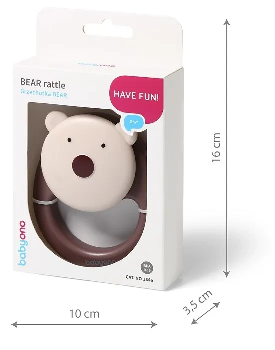 BABYONO Bear - grzechotka dla dziecka
