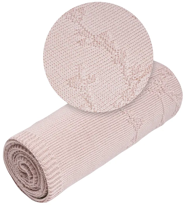 YOONCO Meadow - kocyk bambusowy 80x100 cm | Różowy