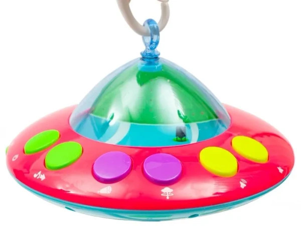 BABY MIX - karuzela do łóżeczka z pozytywką, projektorem i pilotem | Niebieska