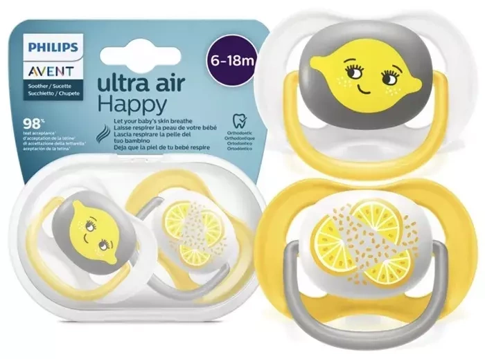 PHILIPS AVENT Ultra Air - smoczek ortodontyczny 2 szt. | 6-18 m