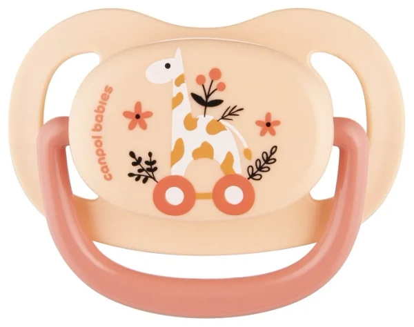 CANPOL BABIES Toys - smoczek uspokajający silikon 0-6 m anatomiczny | różowy