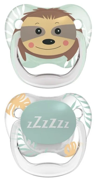 DR BROWN'S Prevent - 2 x smoczek ortodontyczny "Zwierzęta", różowy | 6-18 m