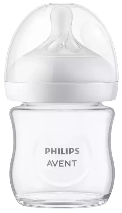 PHILIPS AVENT Natural Response - szklana butelka antykolkowa 120 ml | 0 m+