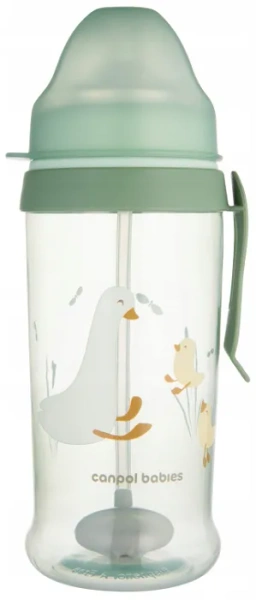 CANPOL BABIES - bidon niekapek z rurką i odważnikiem 350 ml | Goose