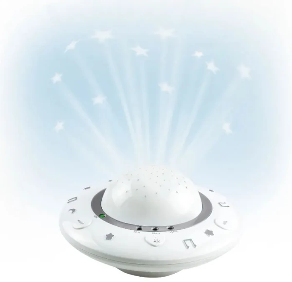 ALECTO BC-125GS - projektor nocnego nieba z czujnikiem dźwięku i kołysankami | Szary