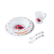 CANPOL BABIES - zestaw stołowy CUTE ANIMALS | czerwony