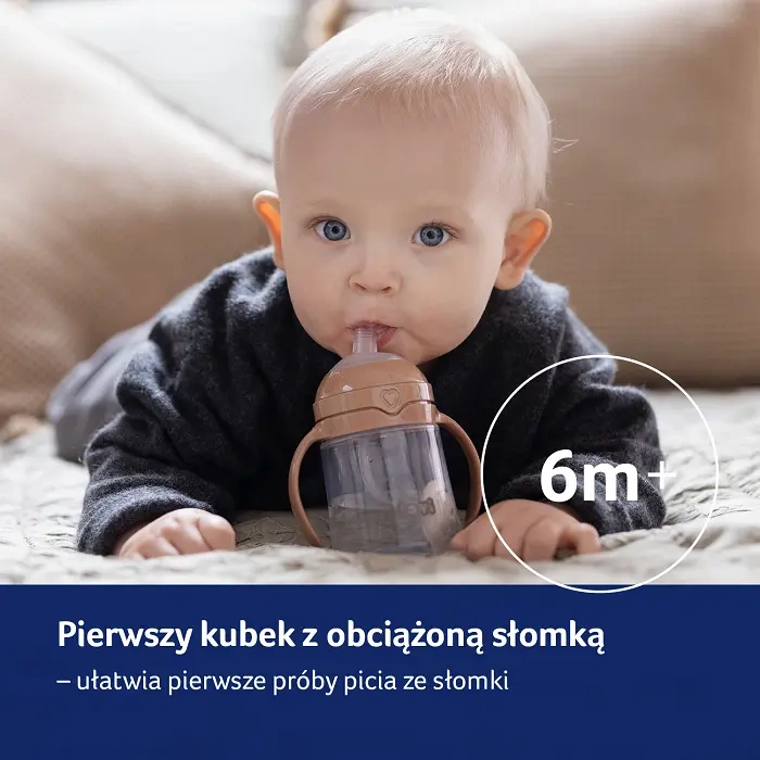 LOVI - pierwszy kubek ze słomką z odważnikiem 150 ml Harmony | 6m+