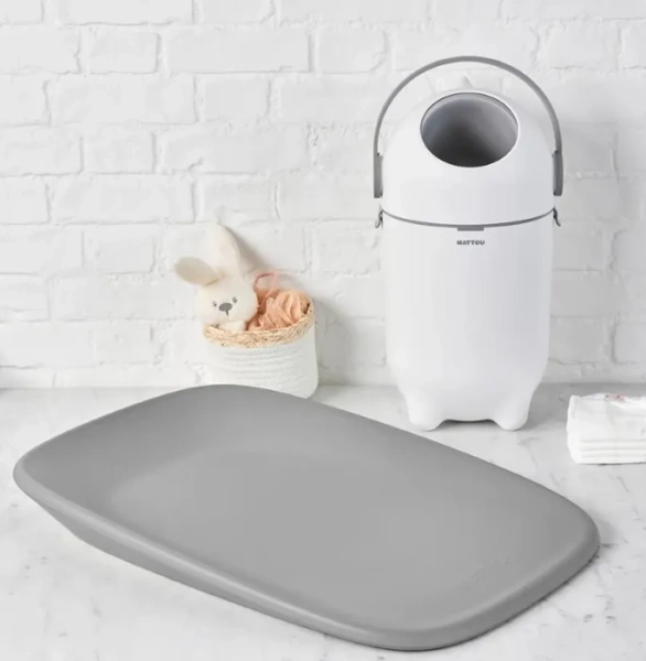 NATTOU Dropy - kosz na pieluchy 27 cm, 20 l | Biały