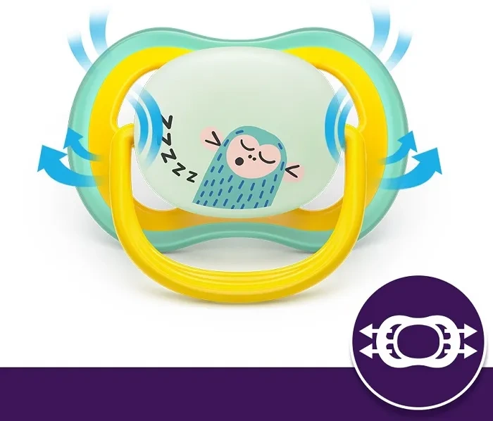 PHILIPS AVENT Ultra Air Nighttime - smoczek ortodontyczny 2 szt. | 18 m+