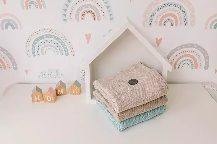 YOONCO Ptaszki - kocyk bambusowy 90x90 cm | Szary