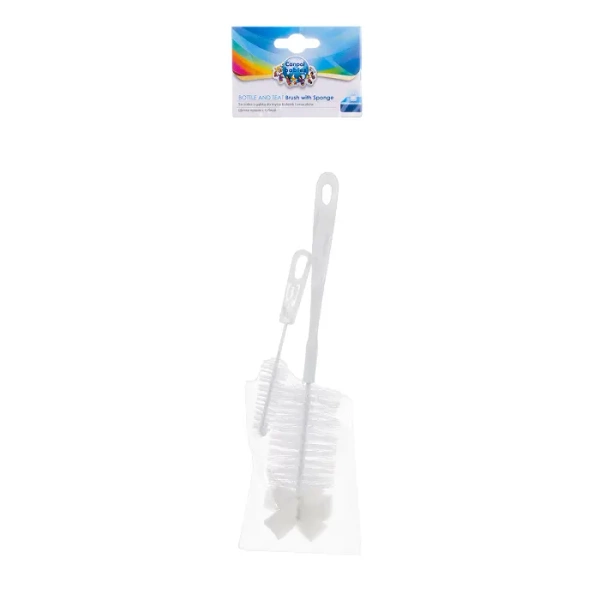 CANPOL BABIES - szczotka do butelek i smoczków z gąbką BASIC