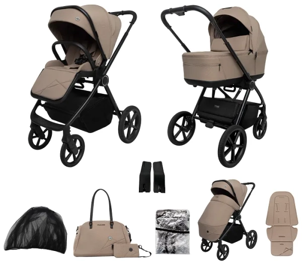 MUUVO One - wózek wielofunkcyjny, zestaw 2w1 | Praline (+ ADAPTERY)