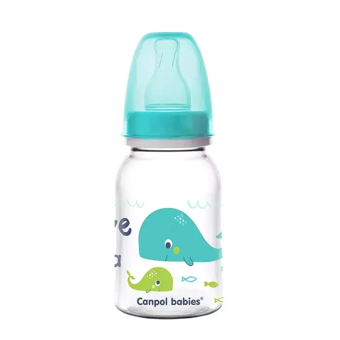 CANPOL BABIES - butelka wąska 120 ml | LOVE & SEA