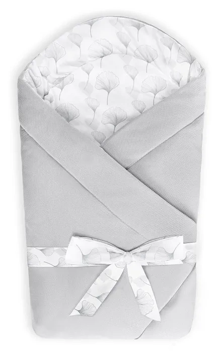 YOONCO - rożek niemowlęcy z kokardą 75x75 cm | Gingko