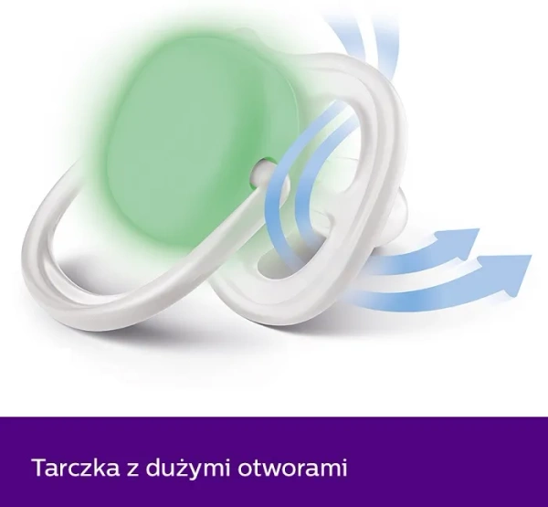 PHILIPS AVENT Ultra Air Nighttime - smoczek ortodontyczny 2 szt. | 6-18 m