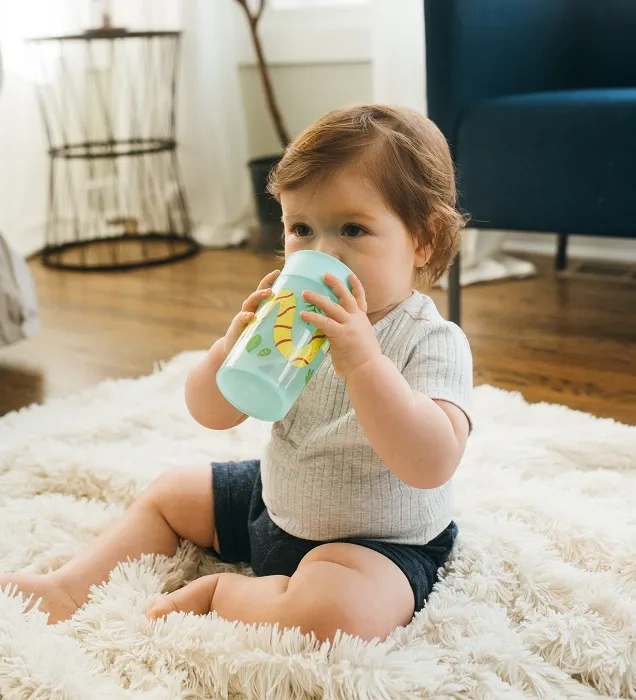 DR BROWN'S Cheers 360° - kubek "picie jak ze szklanki" 300 ml, 9 m+ | Zielony