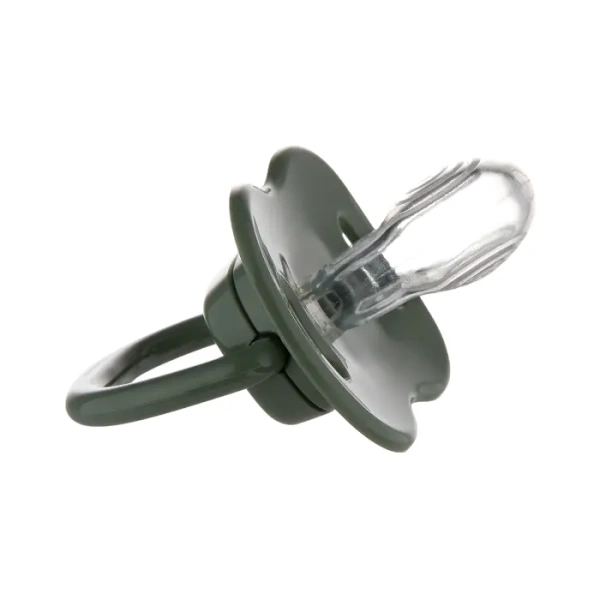 CANPOL BABIES - smoczek uspokajający silikonowy 6-18m symetryczny MOUNTAINS 2 szt. | zielone