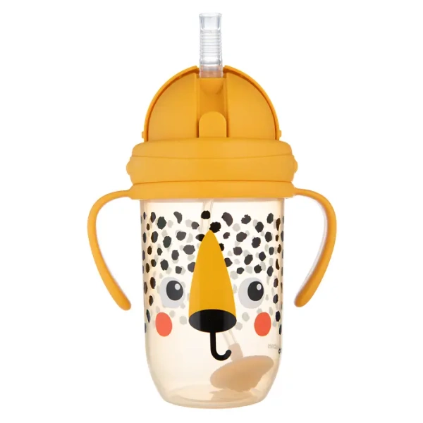 CANPOL BABIES - kubek niekapek z rurką i odważnikiem 270 ml | BabiesBoo gepard