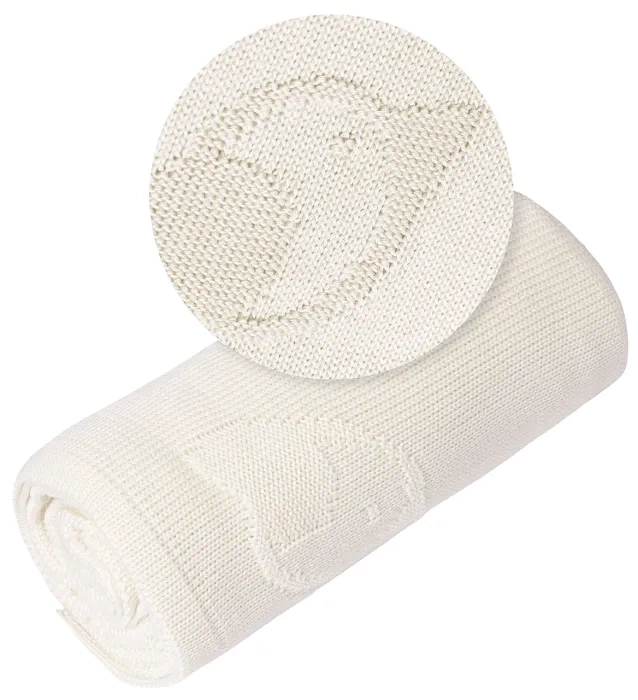 YOONCO Ptaszki - kocyk bambusowy 90x90 cm | Kremowy