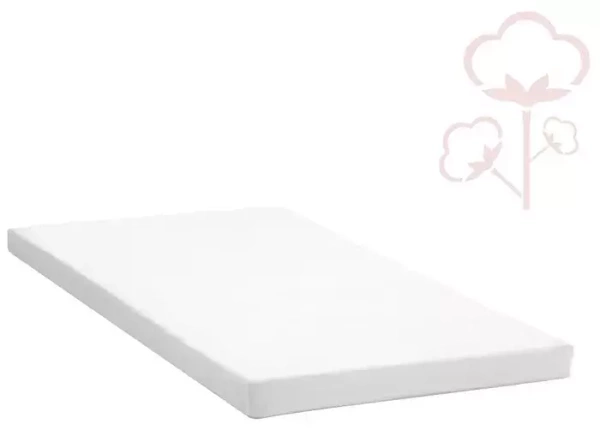 YOONCO - bawełniane prześcieradło do łóżeczka 120 x 60 cm | Białe