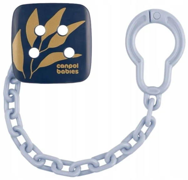 CANPOL BABIES Gold - łańcuszek do smoczka uspokajającego | Niebieski
