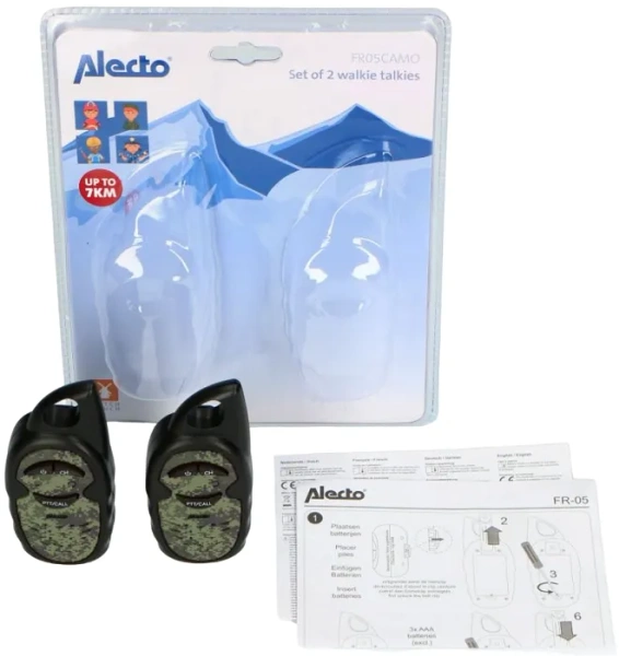 ALECTO FR-05CAMO - zestaw 2 krótkofalówek dla dzieci, zasięg do 3 km | Moro