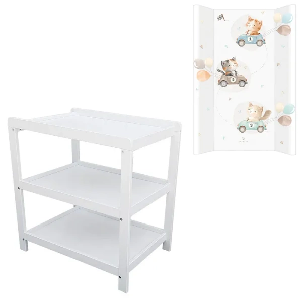 YOONCO - półkoprzewijak biały + przewijak profilowany miękki | Kotek