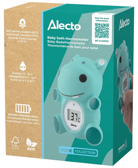 alecto bc-11 hippo termometr w kształcie hipopotama