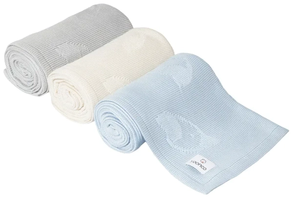 YOONCO Ptaszki - kocyk bambusowy 90x90 cm | Kremowy