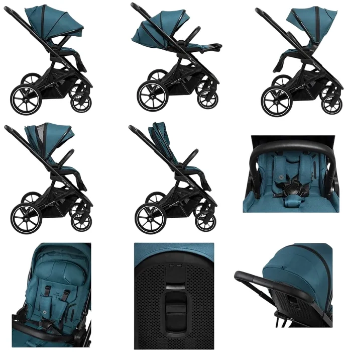 MUUVO Slick 2.0 - wózek wielofunkcyjny, zestaw 2w1 | Classic Black (+ ADAPTERY)