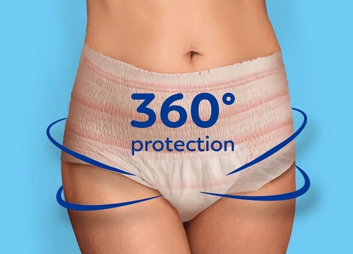 CANPOL BABIES - ultrachłonne jednorazowe majtki poporodowe 2w1 z podkładem 5 szt. | S/M