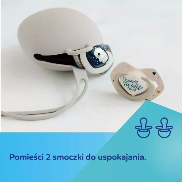 CANPOL BABIES - silikonowe etui na smoczki | szare