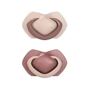 CANPOL BABIES - smoczek silikonowy Light touch 18m+ symetryczny | PURE COLOR Różowy 2 szt.