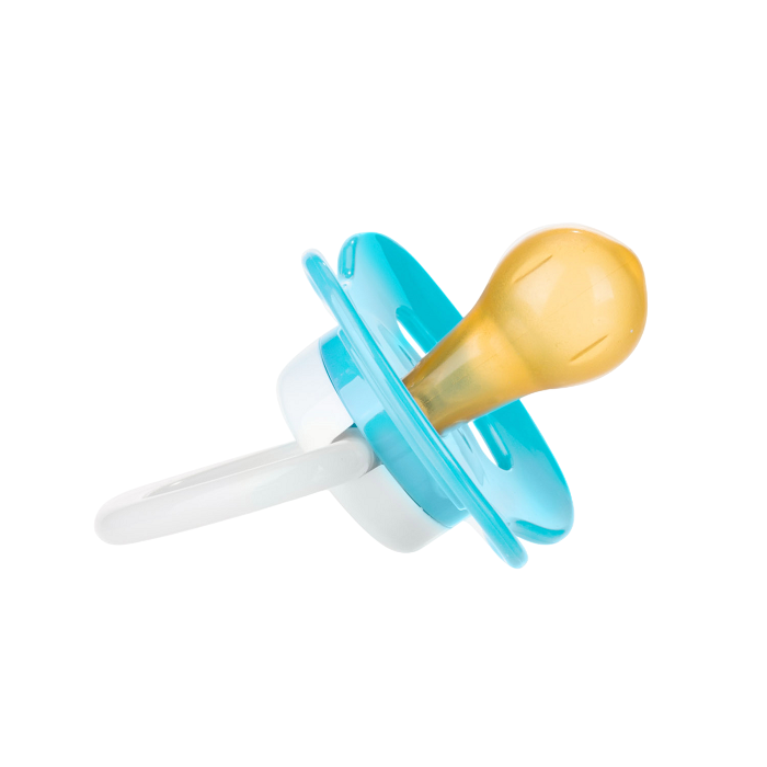 CANPOL BABIES - smoczek uspokajający kauczuk 6-18m okrągły BUNNY&COMPANY | turkusowy