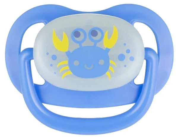 CANPOL BABIES Love & Sea - smoczek uspokajający silikon 0-6 m anatomiczny | niebieski