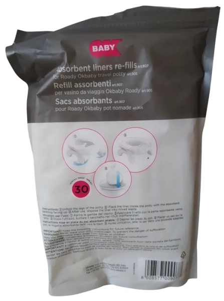 OK BABY - jednorazowe wkłady zapasowe do nocnika Roady | 30 szt.