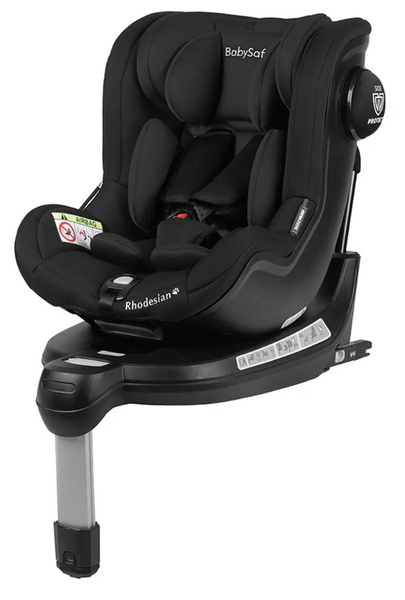 BABYSAFE Rhodesian - obrotowy fotelik samochodowy RWF FWF 0-18 kg | Black