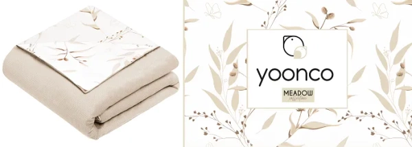 YOONCO - dwustronny kocyk kołderka 80x100 cm | Meadow