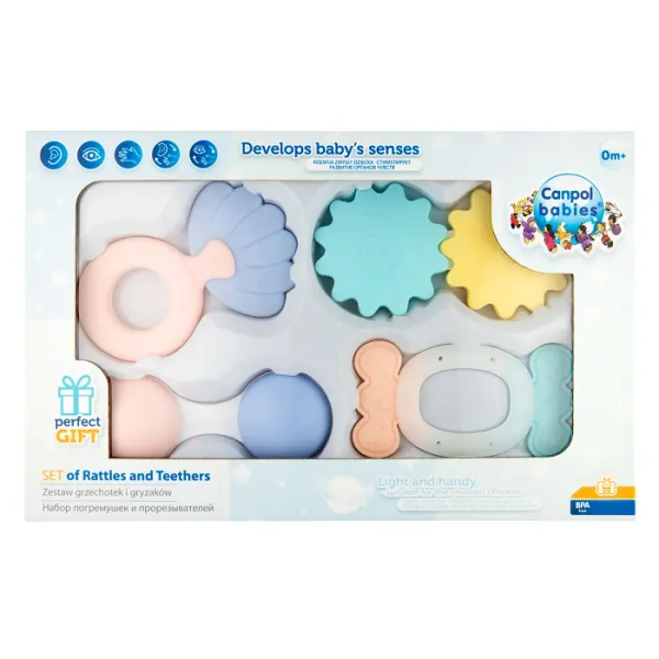 CANPOL BABIES - zestaw pierwszych grzechotek | PASTEL