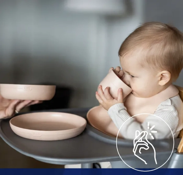 LOVI - zestaw naczyń: miseczka, talerz i kubek | Pistachio