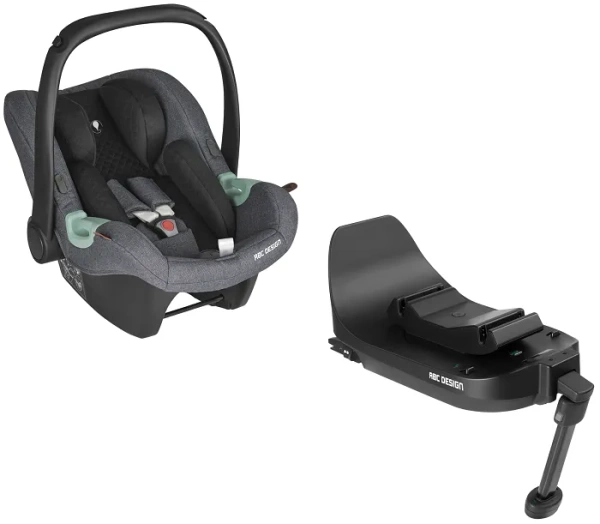 ABC DESIGN Tulip i-Size - fotelik samochodowy 0-13 kg + obrotowa baza Root | Asphalt