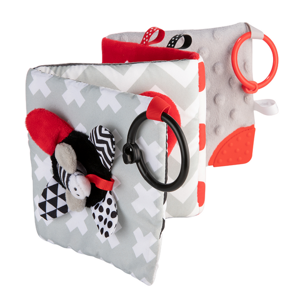 CANPOLBABIES -  pluszowa kontrastowa książeczka edukacyjna | SENSORY TOYS