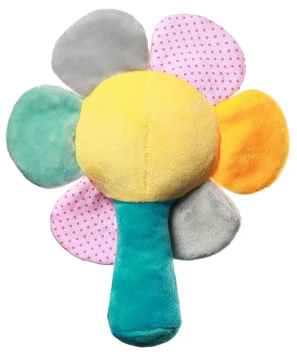 BABYONO Rainbow Flower - grzechotka pluszowa